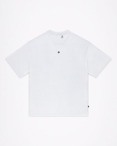 Crossover Crew Neck Short Sleeve T-Shirt White