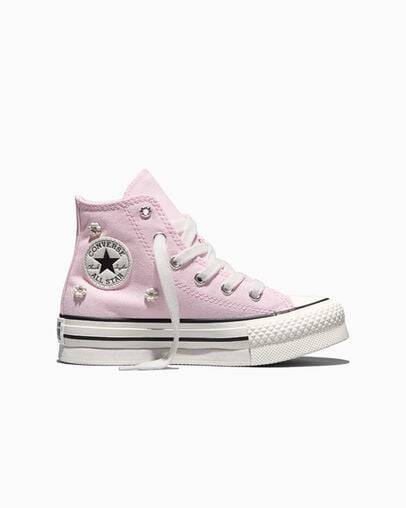 Chuck Taylor All Star Lift Platform Beaded New Found Bloom/Vintage White, Outer Side View