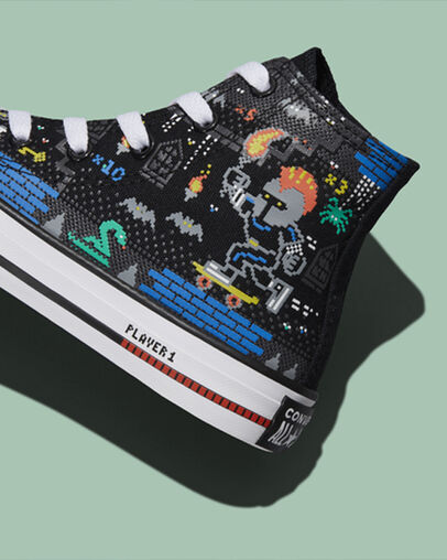 Chuck Taylor All Star Gamer Black/Bright Poppy, Detail Angle View