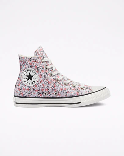 Chuck Taylor All Star Vintage Floral Vintage White/Pink Foam, Outer Side View