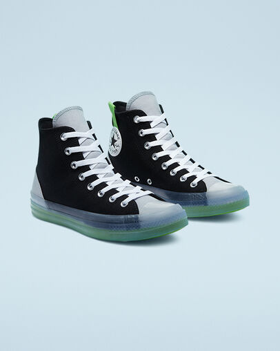 Chuck Taylor All Star CX Dramatic Nights Black/Gravel/Bold Wasabi, Angled View