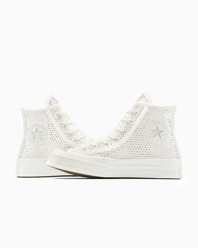 Chuck 70 with Swarovski&reg; crystals Vintage White/Barely Grey, Detail Angle View