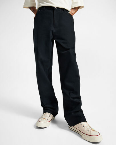 Woven Pants Converse Black, Front View