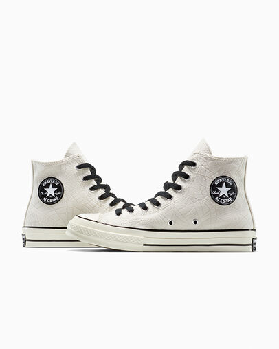 Chuck 70 Web-Weave Egret/Light Dune/Black, Detail Angle View