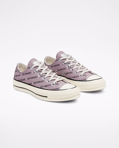 Chuck 70 Love Fearlessly Amethyst Grey/Egret/Black, Angled View