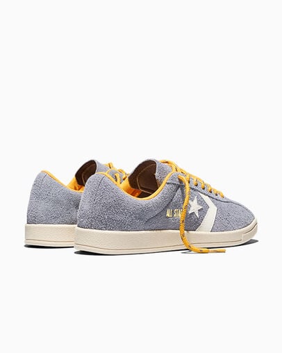 All Star Classic Trainer Suede Thunder Whale Grey/Gold Palm/Egret, Heel View