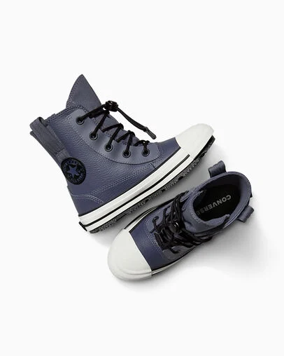Chuck Taylor All Star Berkshire Waterproof Boot Cold Stare/Vintage White/Black, Angled View
