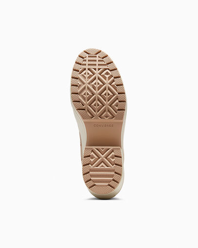 Chuck 70 De Luxe Heel Platform Weatherized Leather Piedra c&aacute;lida/Piedra c&aacute;lida/Garza, Outsole View