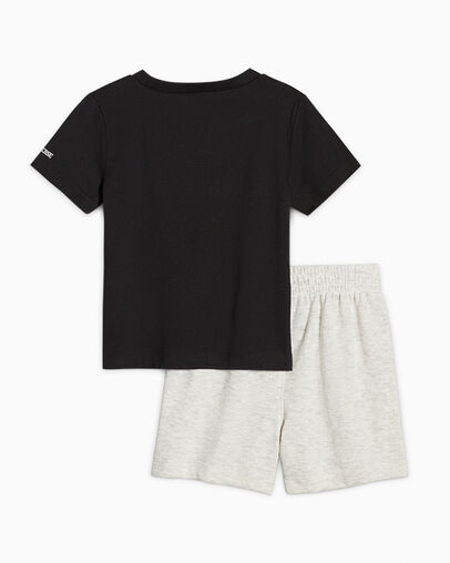 Retro Remix T-Shirt and Shorts Set Birch Heather, Back View