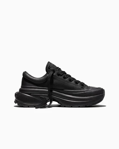 Run Star Crush Leather Black/Black/Dark Matter, Outer Side View