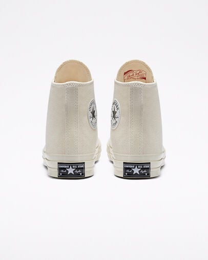 Chuck 70 Canvas Natural/Black/Egret, Heel View