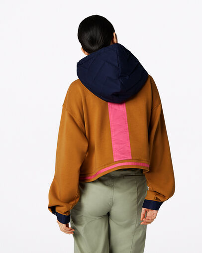 Convertible Hoodie Dress Dark Soba Multi, Detail View