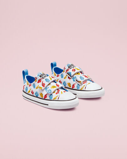 Chuck Taylor All Star Easy-On Dino Daze White/University Blue, Angled View