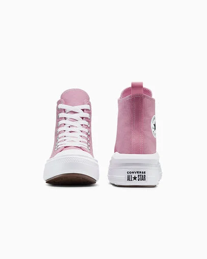 Chuck Taylor All Star Move Platform Cliffside Rose/White/Black, Heel View