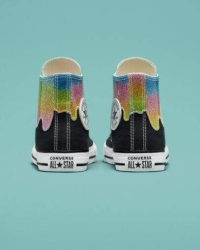 pink glitter velcro converse