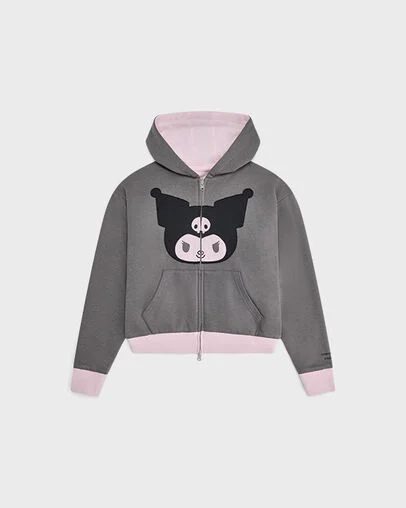 Converse x Hello Kitty® and Friends Kuromi™ and My Melody™ Full Zip Hoodie Plum Kitten/Parfait Pink — foto 6