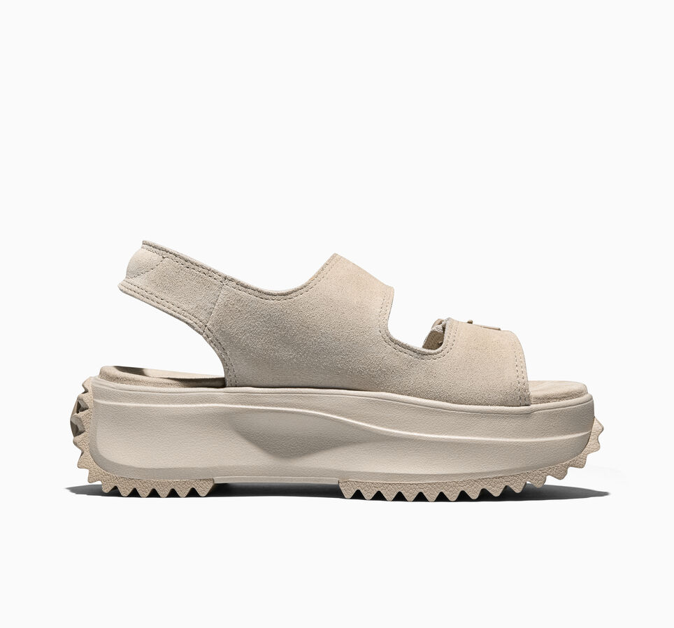 Run Star Sandal Platform Suede Papyrus/Papyrus/Papyrus