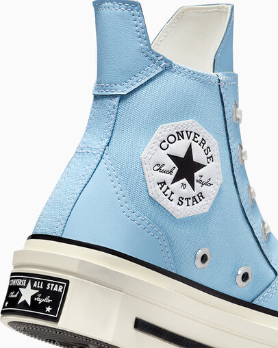 Chuck 70 De Luxe Squared True Sky/Egret/Black, Detail Angle View