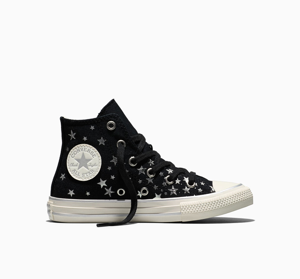 Converse Chuck Taylor All Star Elevated Shine Studs Black/Silver/Egret — photo 2