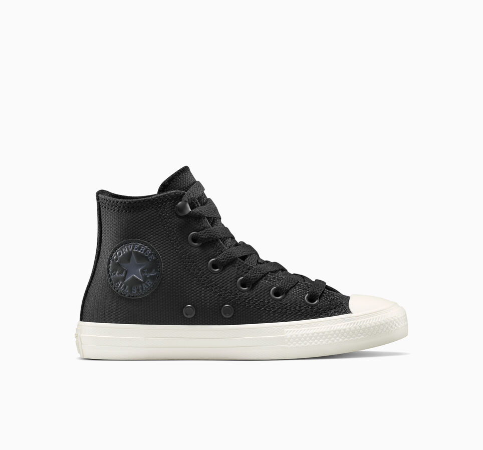 Converse Chuck Taylor All Star Leather Zapatillas Altas para Hombres en Black/cold Stare, Talla EU 27 - A15142C