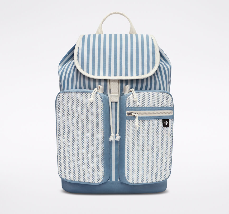 Gestreifter Ripstop-Rucksack Indigo Oxide/Egret Stripe