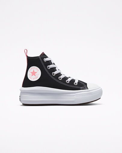 Chuck Taylor All Star Move Platform Nero/Sale rosa/Bianco, Outer Side View
