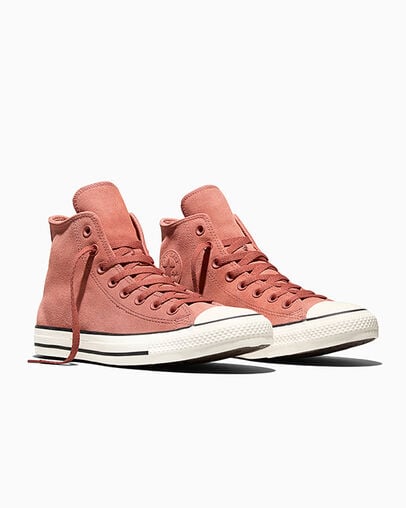 Chuck Taylor All Star Suede Burn Out Brown/Egret/Black, Top and Side View