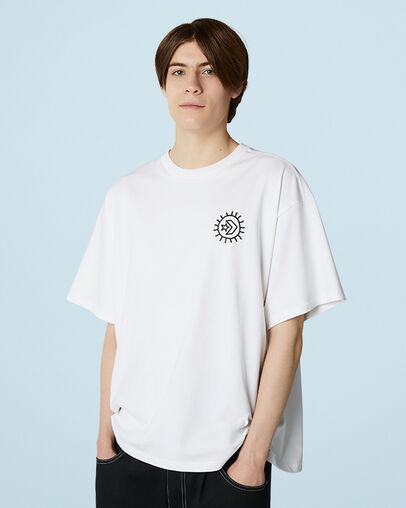 Inverted Desert Graphic T-Shirt White, Front View