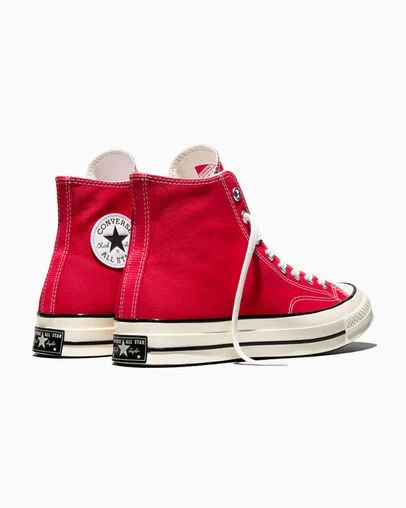 Chuck 70 Vintage Canvas Enamel Red/Egret/Black, Heel View