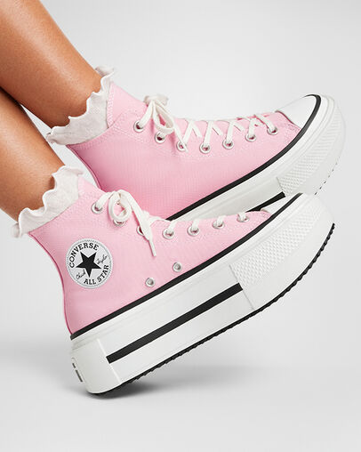 Chuck Taylor All Star Lift Double Stack Platform Canvas Calambre medusa claro/Garza, Reflective View