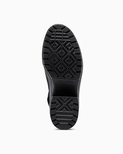 Chuck 70 De Luxe Heel Sandal Platform Black/White/Black, Outsole View