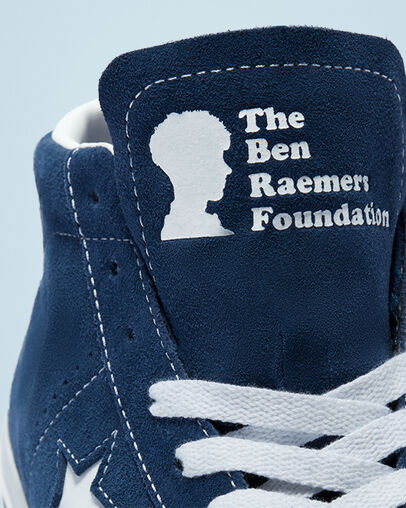 CONS One Star Pro Mid - Ben Raemers Foundation Navy/White/Black, Detail Angle View
