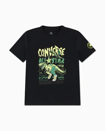 Converse Dino T-Shirt Black, Front View