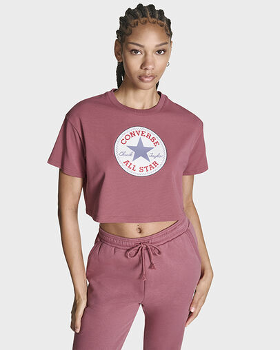 Chuck Taylor All Star Patch Cropped T-Shirt Royal Flushed, Back View