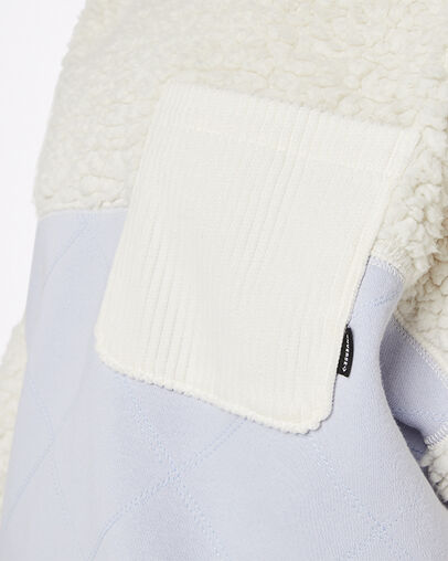 Gewatteerd shirt met ronde hals van sherpa Egret, Detail View