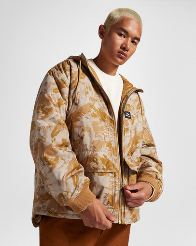 Camo Utility Jacket Trek Tan Paint Camo, Front View