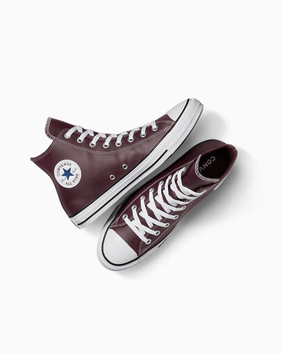 Chuck Taylor All Star Faux Leather Bloodstone/Dark Waters/White, Angled View