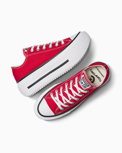 Chuck Taylor All Star Lift Double Stack Platform Canvas Red/Black/White, Angled View