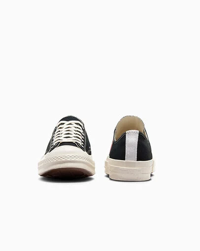 PLAY Comme des Garçons Single Heart Chuck 70 Black/Egret/Red, Heel View