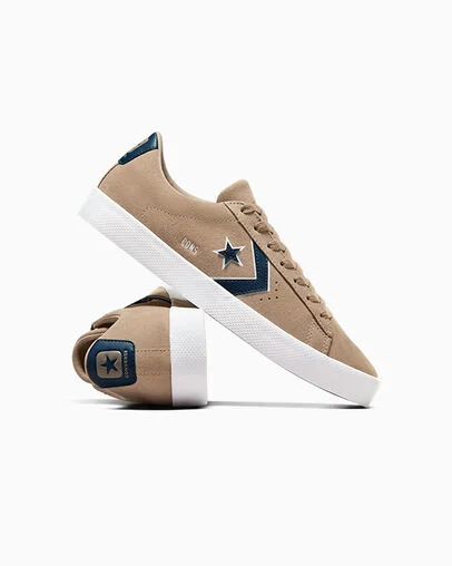 CONS PL Vulc Pro Classic Suede Cargo vintage/Blanco/Azul marino, Detail Angle View