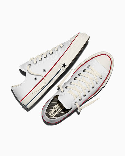 Chuck 70 X White/Garnet/Egret, Angled View