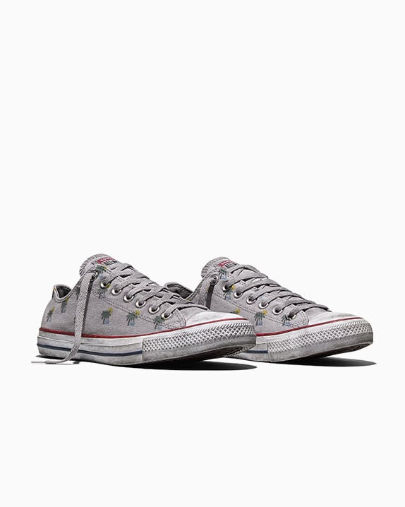 Chuck Taylor All Star Distressed Doodles Palms Smoke In