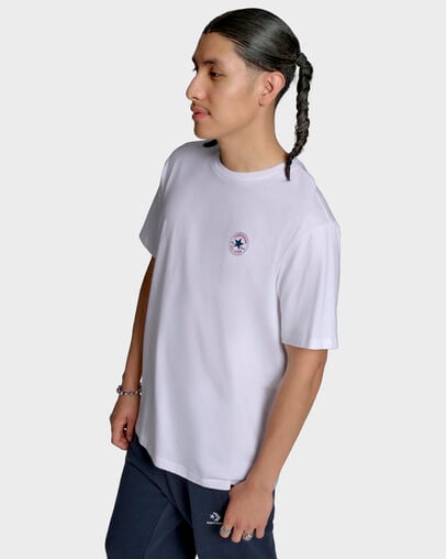 Chuck Taylor All Star Patch T-Shirt White, Full Body View