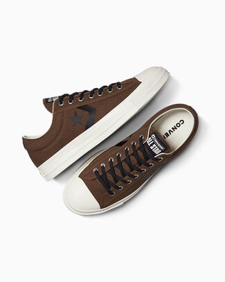 Converse Star Player 76 Low 'Grounded Black' | Brown | Men's Size 6 - A13248C