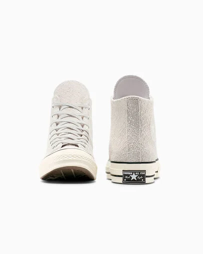 Chuck 70 Suede Barely Grey/Barely Grey/Egret, Heel View