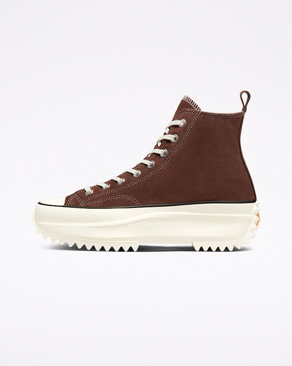 suede brown platform converse
