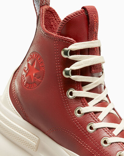 Run Star Legacy CX Platform Leather Rojo ritual/Marfil natural, Detail Angle View