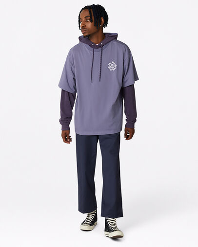 Inverted Desert Graphic T-shirt Slate Lilac, Full Body View