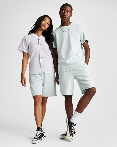 Converse Go-To Embroidered Star Chevron Standard-Fit Fleece Short You Dew You, Full Body View