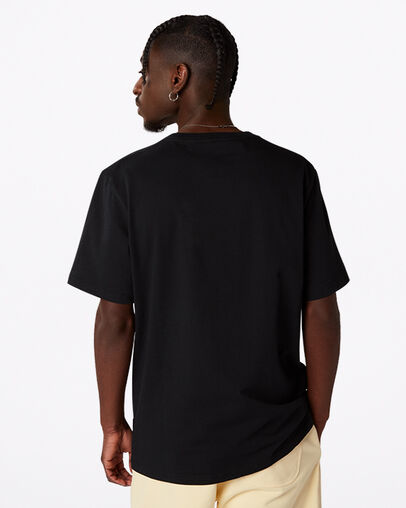 Camiseta gr&aacute;fica Life's Too Short Negro Converse, Back View